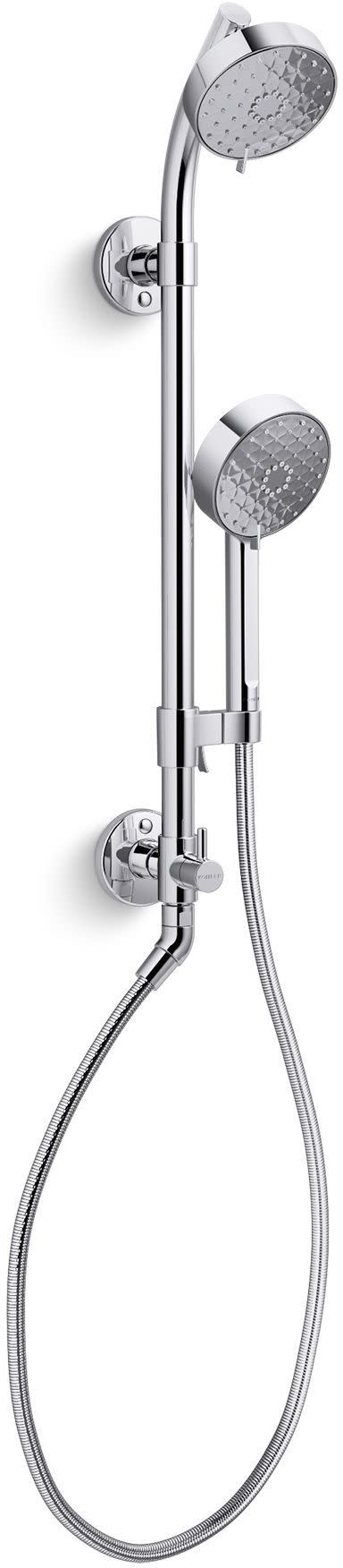 Kohler K-76471-G Awaken 1.75 GPM Retrofit Shower - Includes Shower Head Hand Shower Slide Bar and Hose Polished Chrome Showers Retrofit Showers