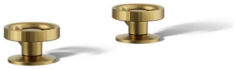 Kohler K-77990-9 Components Wheel Handles for Tub Faucet Vibrant Brushed Moderne Brass Faucet Accessories and Parts Tub Faucet Parts Handles