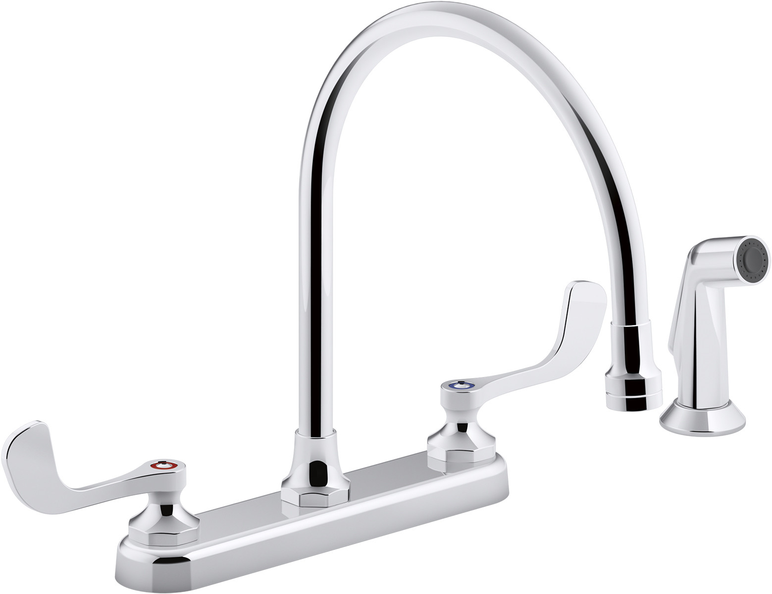 Photos - Tap Kohler Triton Bowe Kitchen Faucet Polished Chrome Double Handle - K-810T71-5AHA-CP K-810T71-5AHA-CP 