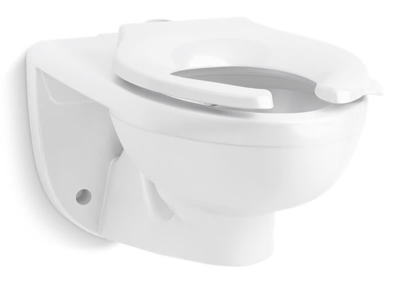 Photos - Toilet Kohler K-84325 Kingston Ultra Flushometer Bowl with Top Spud White  and Bidets Flushometer  Toilet Only K-8432 