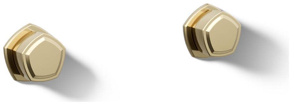 Kohler K-T27013-9 Occasion Knob Handles Vibrant French Gold Faucet Accessories and Parts Bathroom Sink Faucet Parts Handles