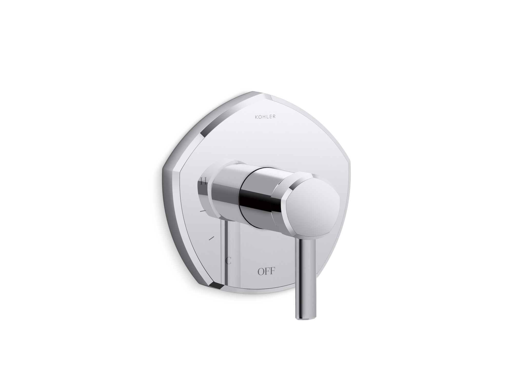 Photos - Shower System Kohler K-TS27043-4 Occasion Pressure Balanced Valve Trim Only with Single Lever Handle - Less Rough In Polished Chrome Showe 