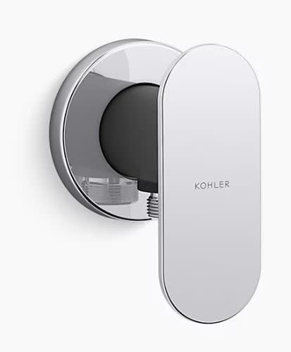 Kohler K-26289 Statement Wall-Mount Handshower Holder with Supply Elbow and Check Valve Polished Chrome Bath and Shower Accessories Shower Components