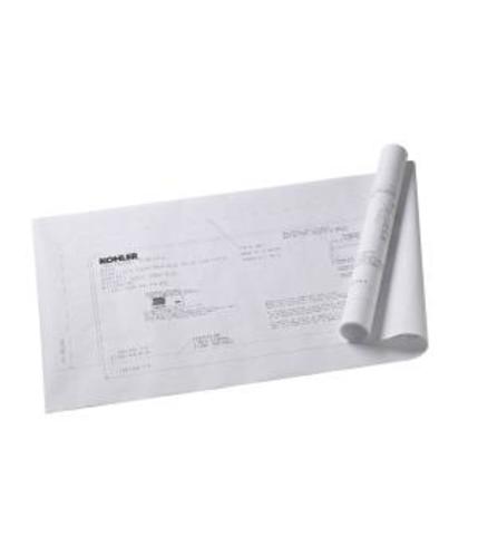 Photos - Toilet Kohler K-531 Underscore Life Size Undermount Installation Cutout Template and Instructions for the K-1121 and K-1167 Bath Tu 