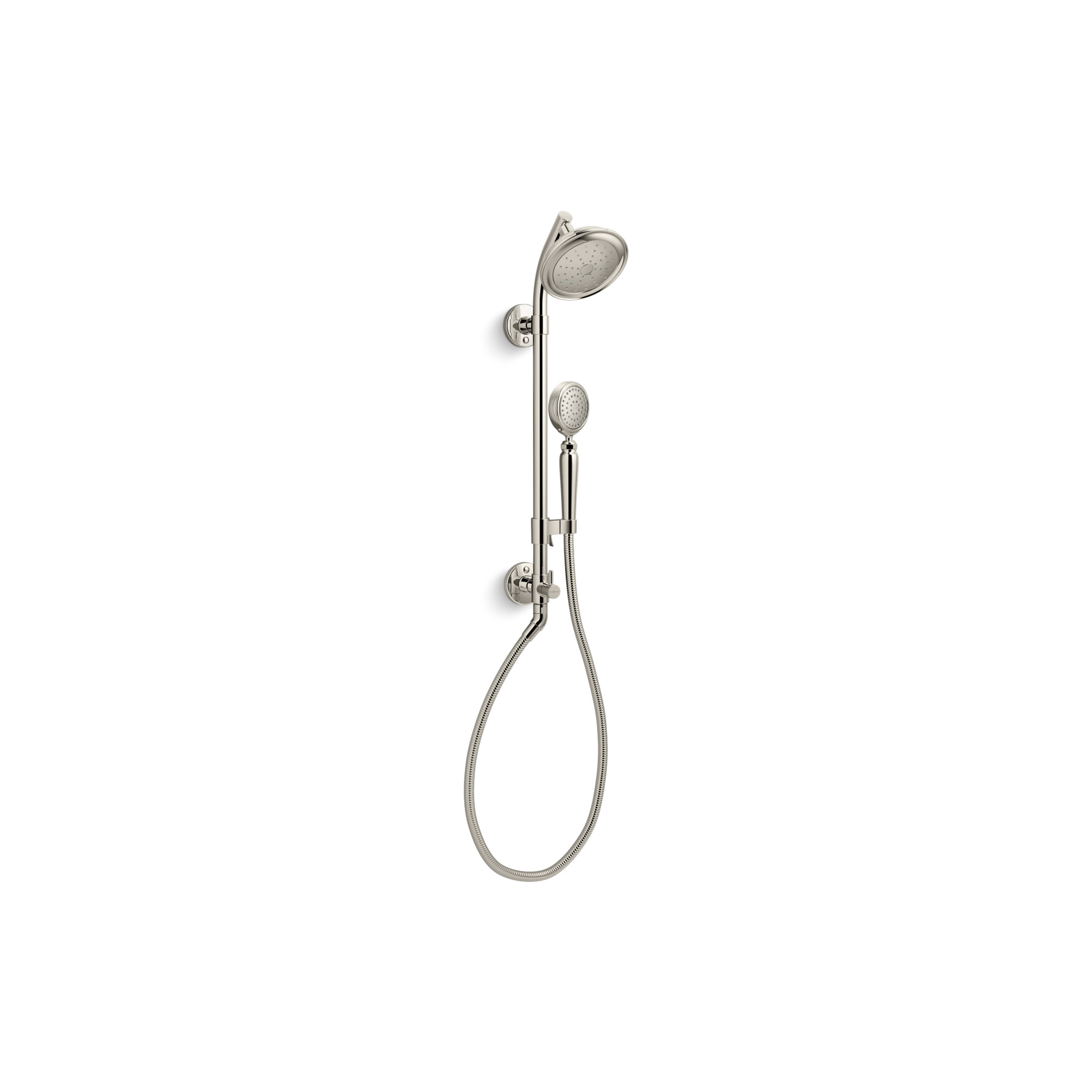 Kohler K-76472-G HydroRail-S 1.75 GPM Single Function Shower Head with MasterClean Technology - Included Handshower Slide Bar and Hose Vibrant