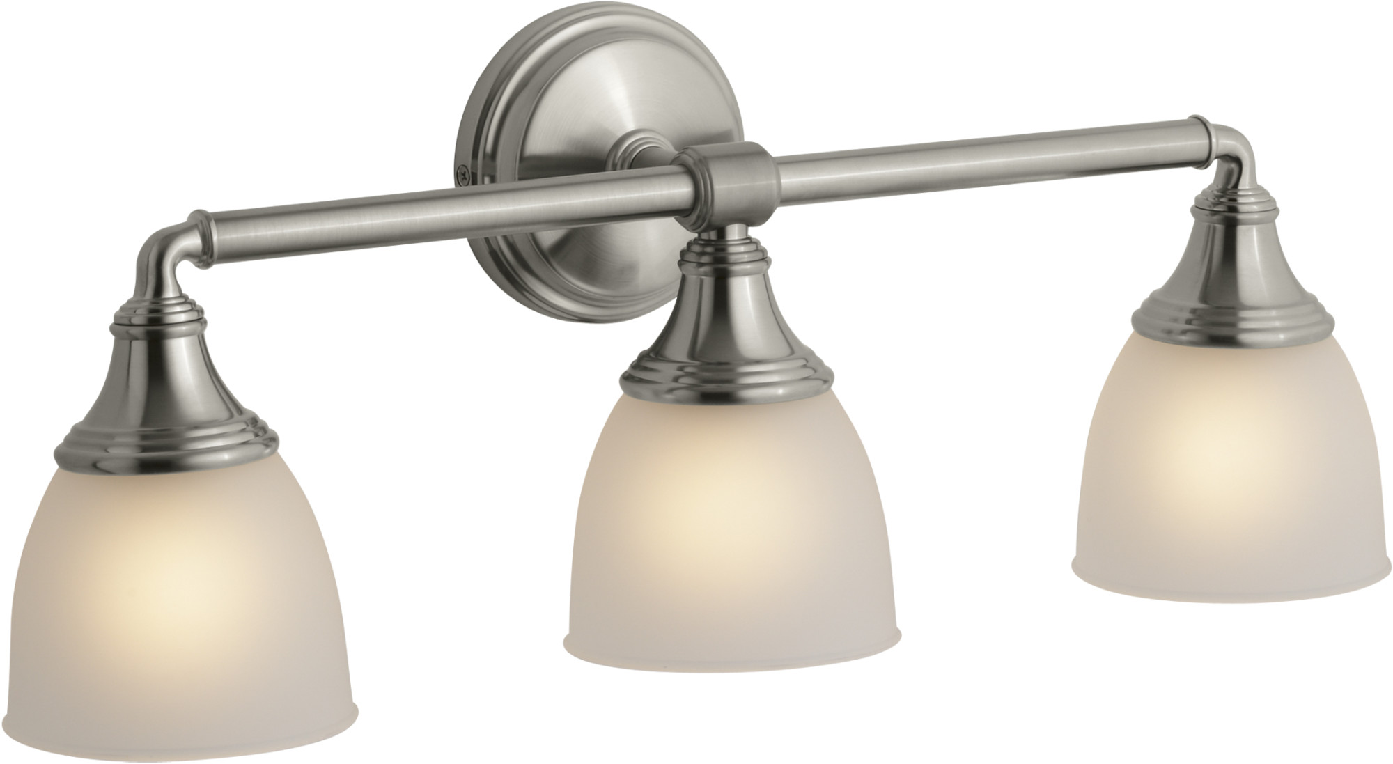 Photos - Chandelier / Lamp Kohler Lighting 10572 Devonshire 3 Light 23" Wide Bathroom Vanity Light Brushed Nickel Indoor Lighting Bathroom Fixtures Van 