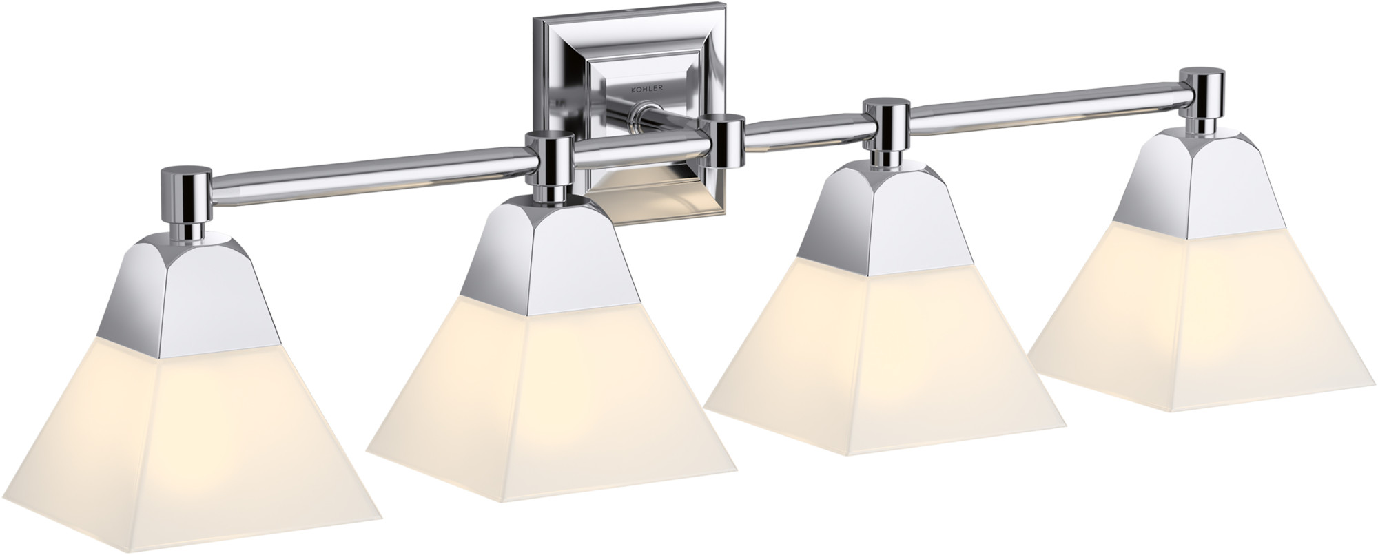 Photos - Chandelier / Lamp Kohler Lighting 23689-BA04 Memoirs 33" Wide 4 Light Vanity Light Polished Chrome Indoor Lighting Bathroom Fixtures Vanity Li 