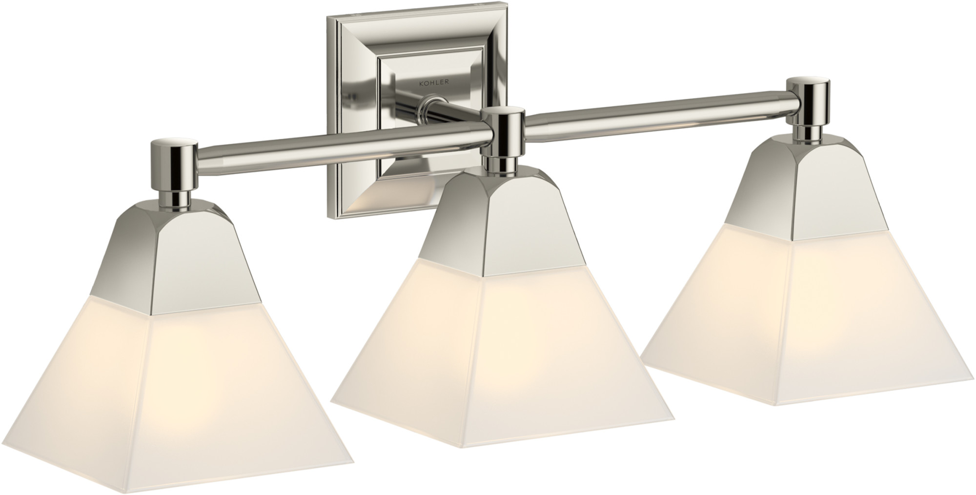 Photos - Chandelier / Lamp Kohler Lighting 23688-BA03 Memoirs 24" Wide 3 Light Vanity Light Polished Nickel Indoor Lighting Bathroom Fixtures Vanity Li 