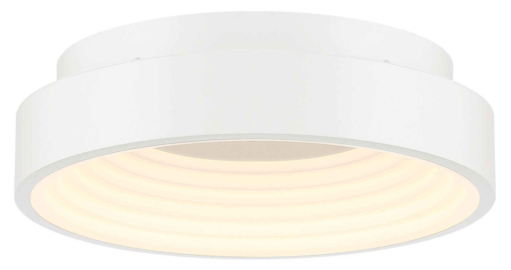 Photos - Chandelier / Lamp Kovacs P5551-L Conc 15" Wide LED Flush Mount Drum Ceiling Fixture Matte White Indoor Lighting Ceiling Fixtures Flush Mount P