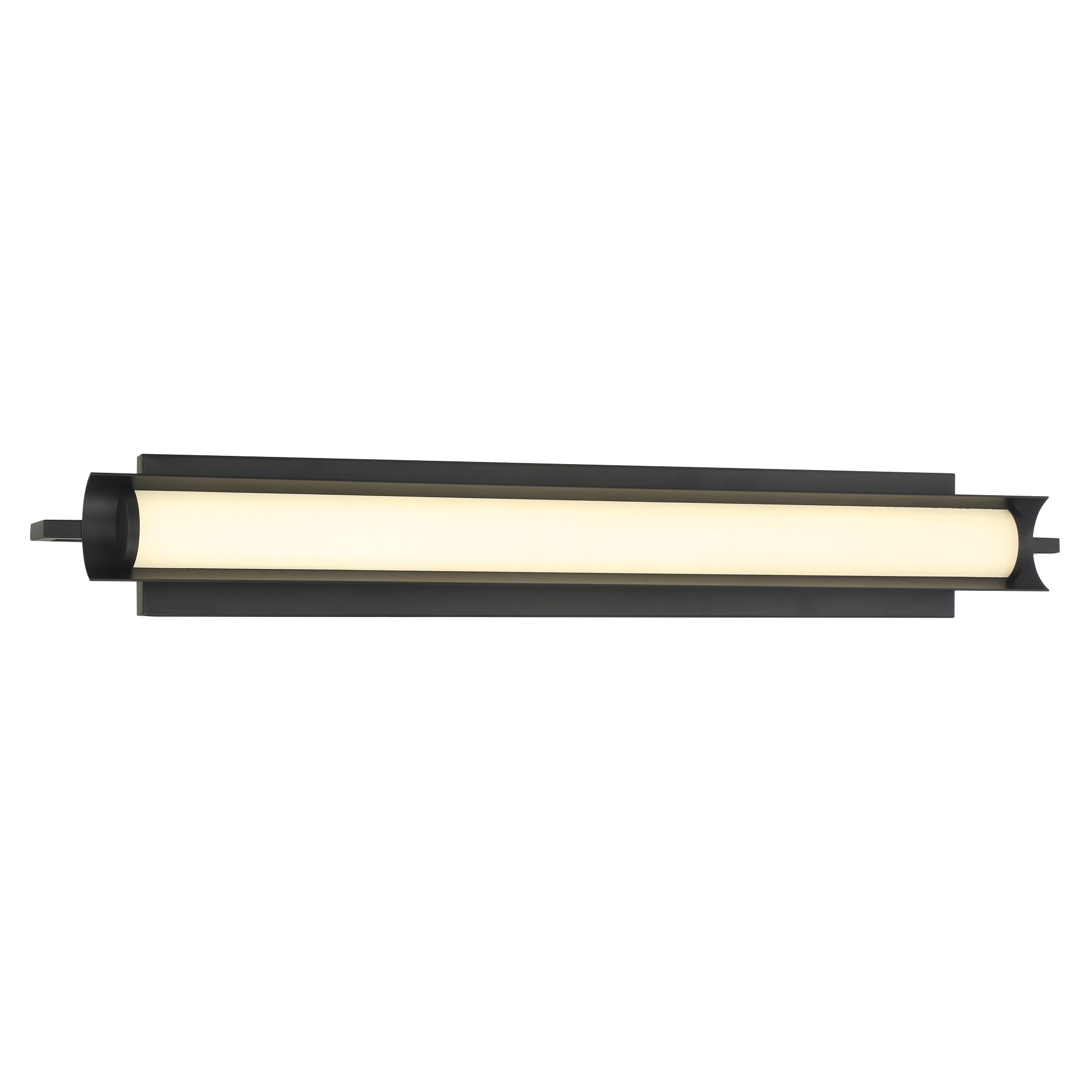 Photos - Chandelier / Lamp Wide Kovacs P1553-L Trizay 32"  LED Bath Bar with Etched Glass Shade Coal Indoor Lighting Bathroom Fixtures Bath Bar P1553-66 