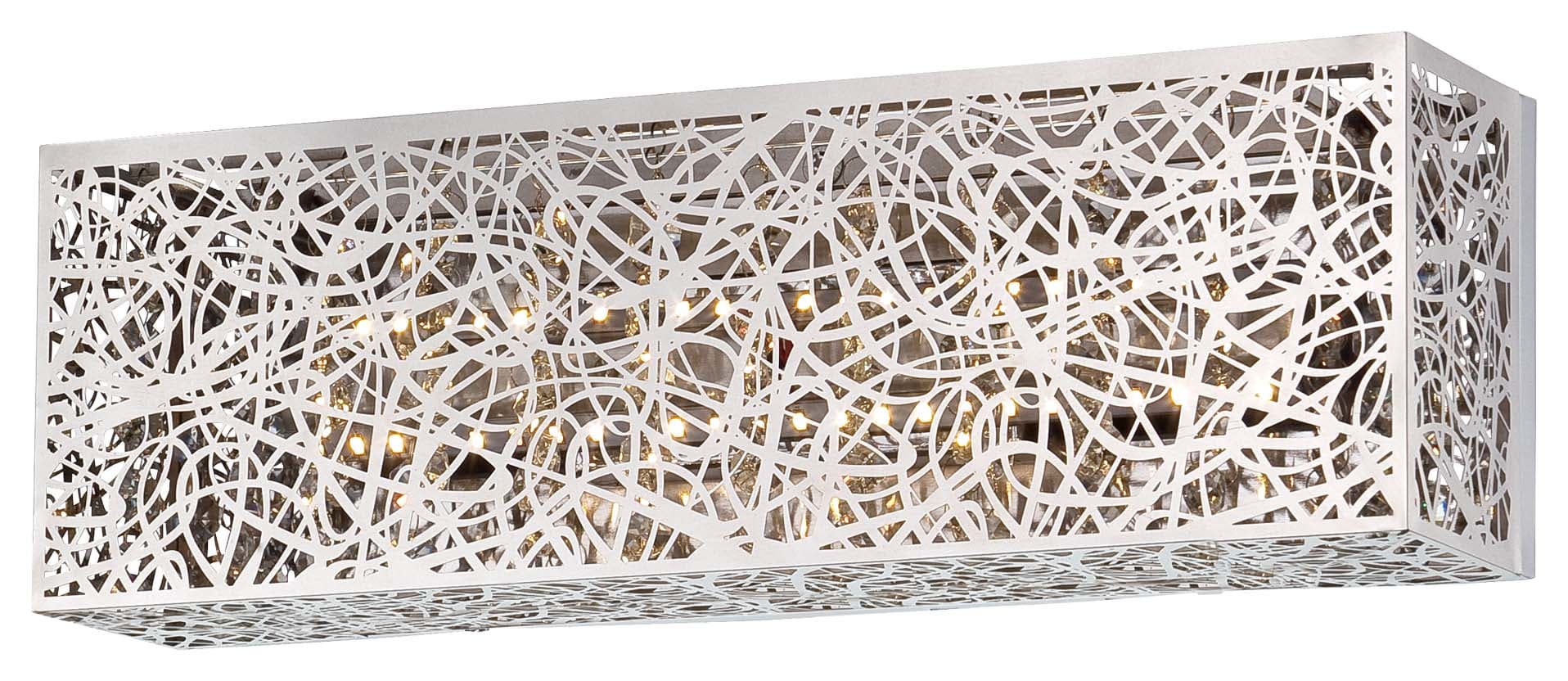 Photos - Chandelier / Lamp Kovacs P6982-L Hidden Gems Single Light 15-3/4" Wide Integrated LED Bath Bar with Cut Metal Shade - ADA Compliant Chrome Ind