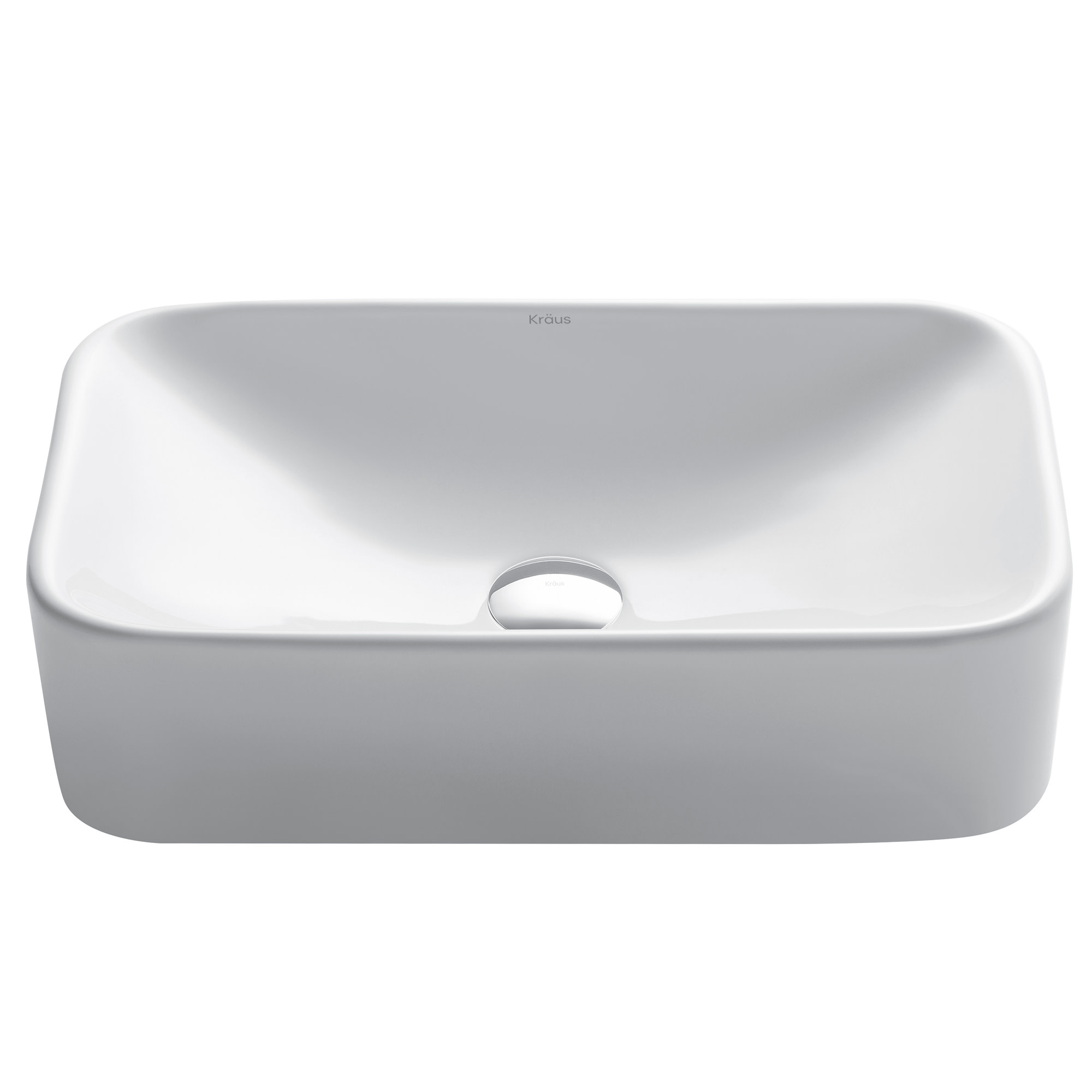 Kraus KCV-122-SO 19-1/4" Ceramic Vessel Bathroom Sink Only White Ceramic Sinks Bathroom Sinks Sinks Only
