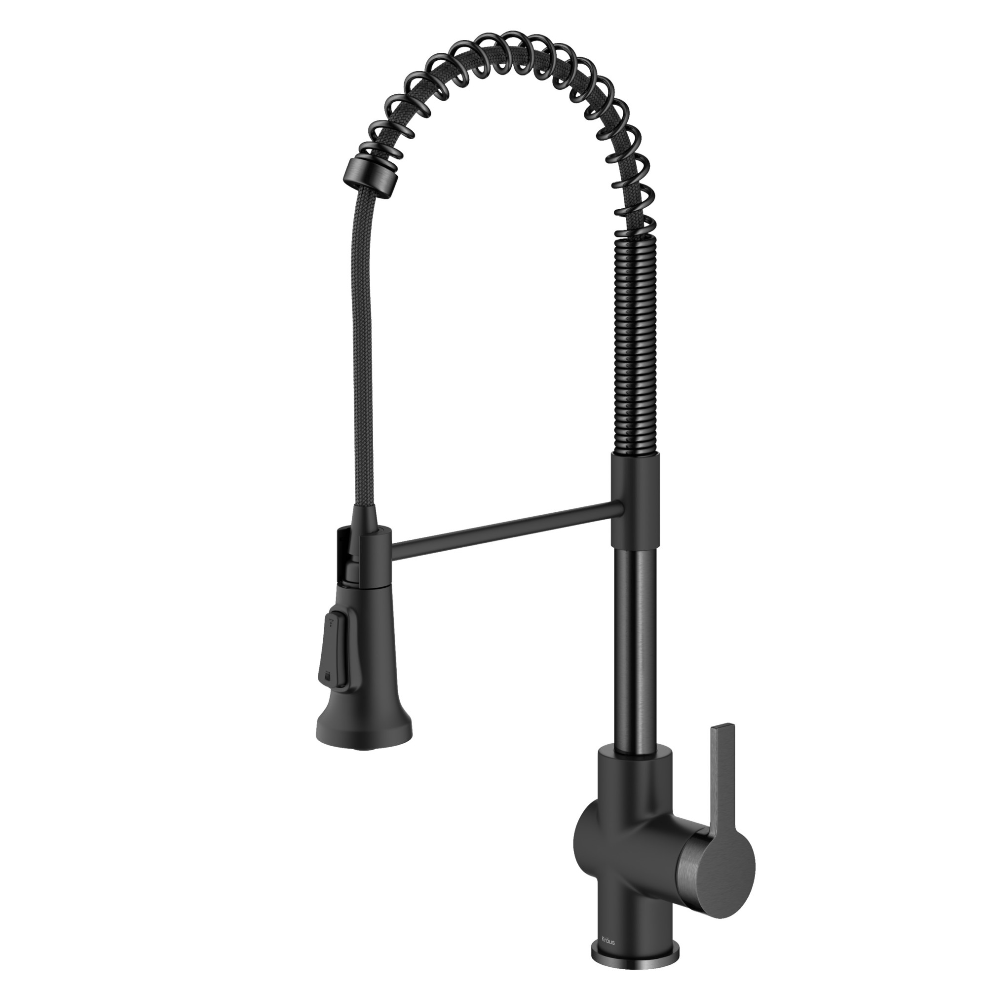 Photos - Tap Kraus KPF-1691 Britt 1.8 GPM Single Hole Pre-Rinse Pull Down Kitchen Faucet Matte Black/Spot Free Black Stainless Faucet Kit 