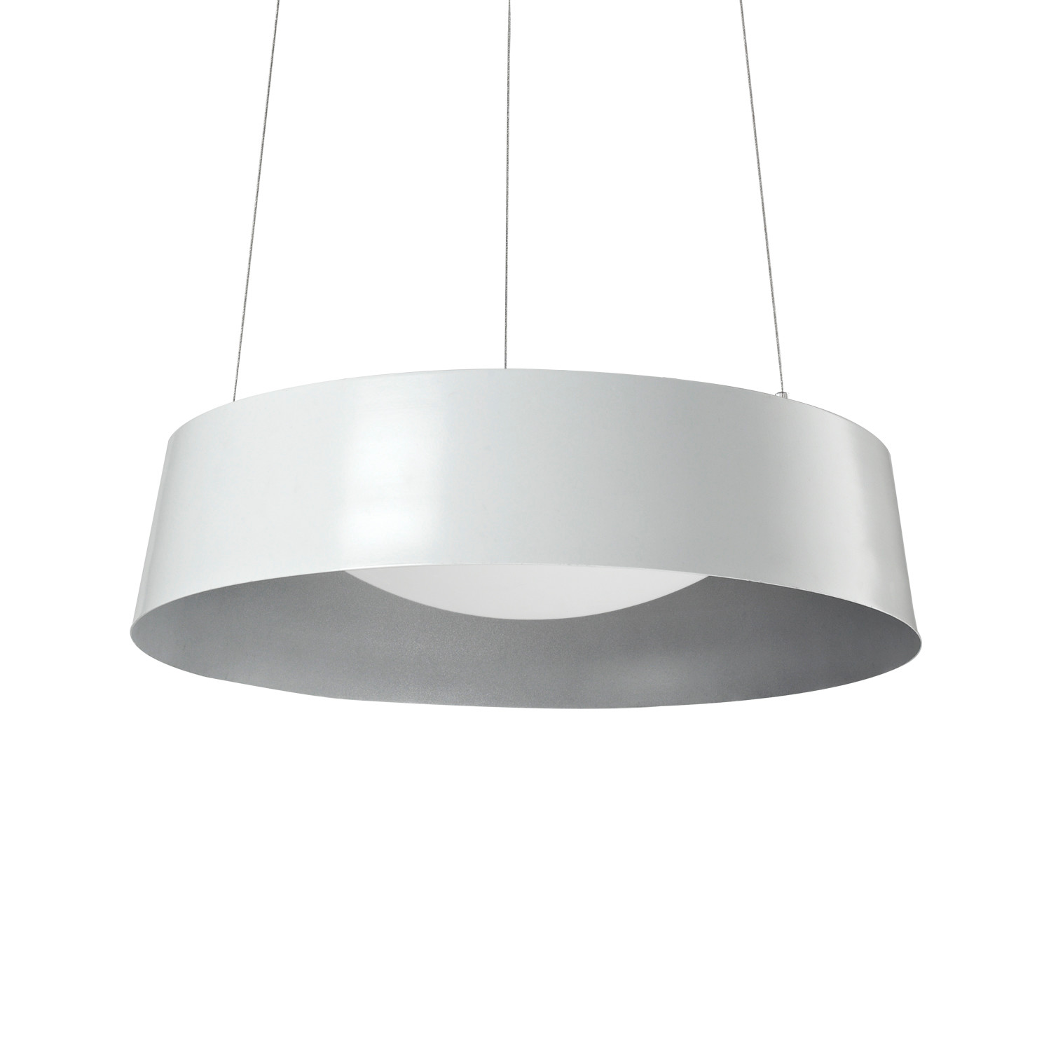 Photos - Chandelier / Lamp Kuzco Lighting 401207-LED Sampson 17" Wide LED Suspension Pendant White Indoor Lighting Pendants 401207WH-LED