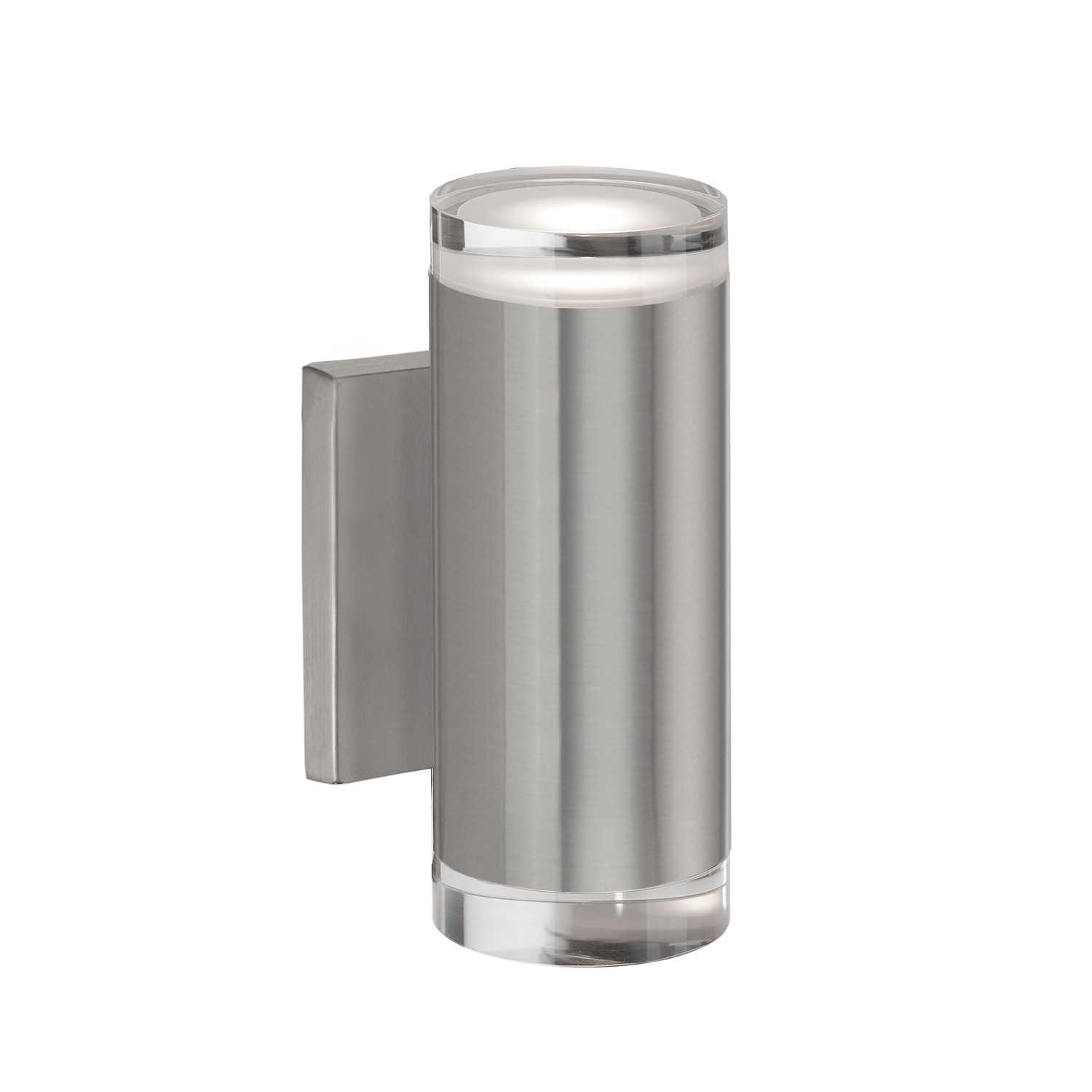 Photos - Chandelier / Lamp Kuzco Lighting 601432-LED Norfolk 2 Light 8" Tall LED Wall Sconce Brushed Nickel Indoor Lighting Wall Sconces 601432BN-LED