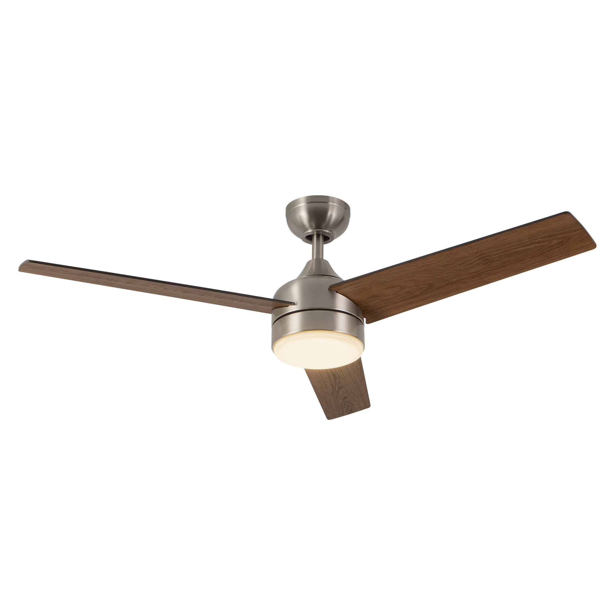Photos - Fan Nash Kuzco Lighting CF0716452-LKW  52" 3 Blade Indoor LED Ceiling  Brushed Nickel s Ceiling s Indoor Ceiling s CF 