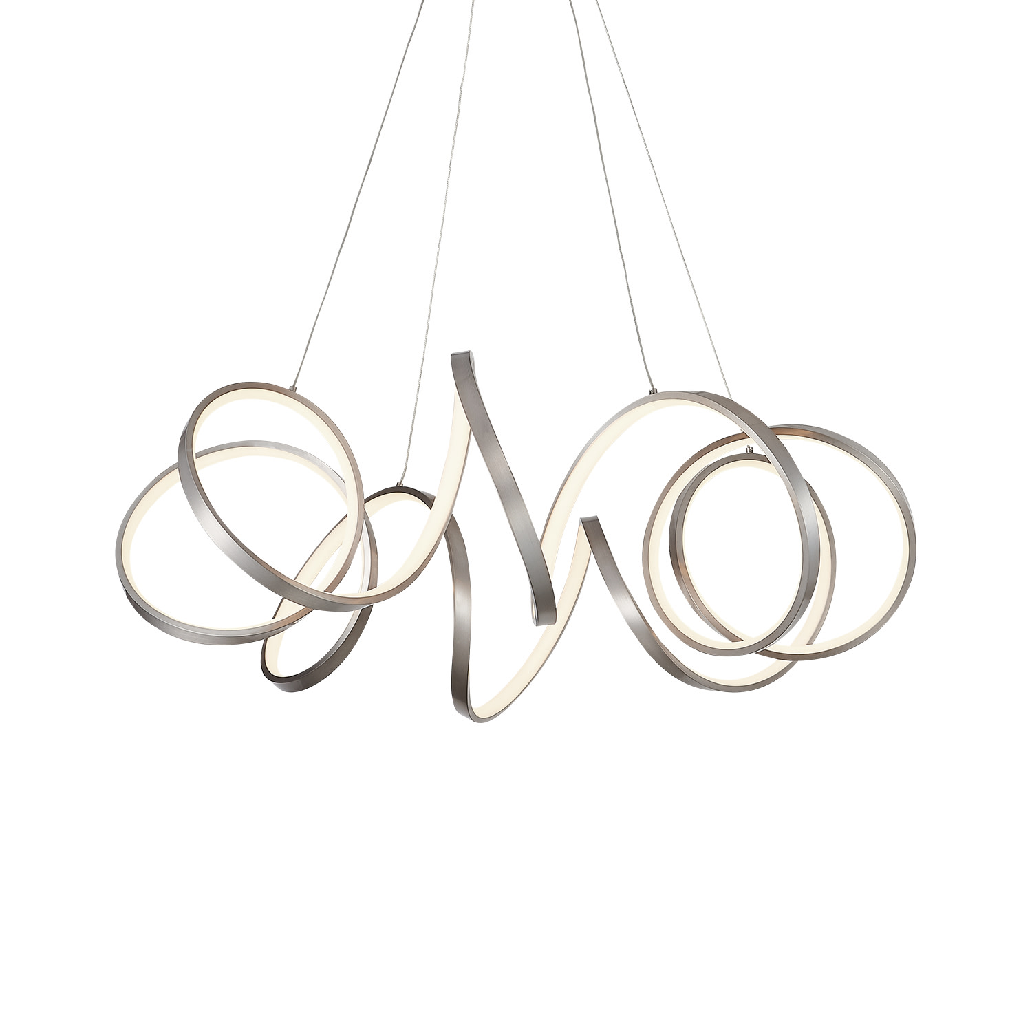 Photos - Chandelier / Lamp Synergy Kuzco Lighting CH93834  34" Wide LED Abstract Chandelier Antique Silver Indoor Lighting Chandeliers CH93834-AS 