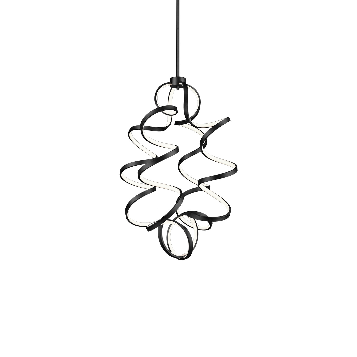 Photos - Chandelier / Lamp Synergy Kuzco Lighting CH93934  35" Tall LED Abstract Chandelier Black Indoor Lighting Chandeliers CH93934-BK 