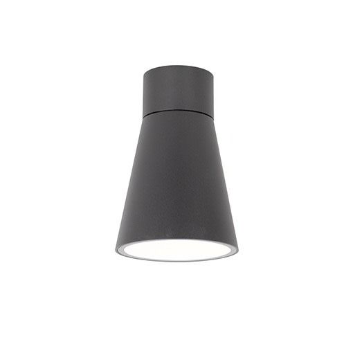 Photos - Chandelier / Lamp Wide Kuzco Lighting EC26608 Harlowe 8" LED Semi-flush Outdoor Ceiling Fixture Graphite Outdoor Lighting Ceiling Fixtures Sem