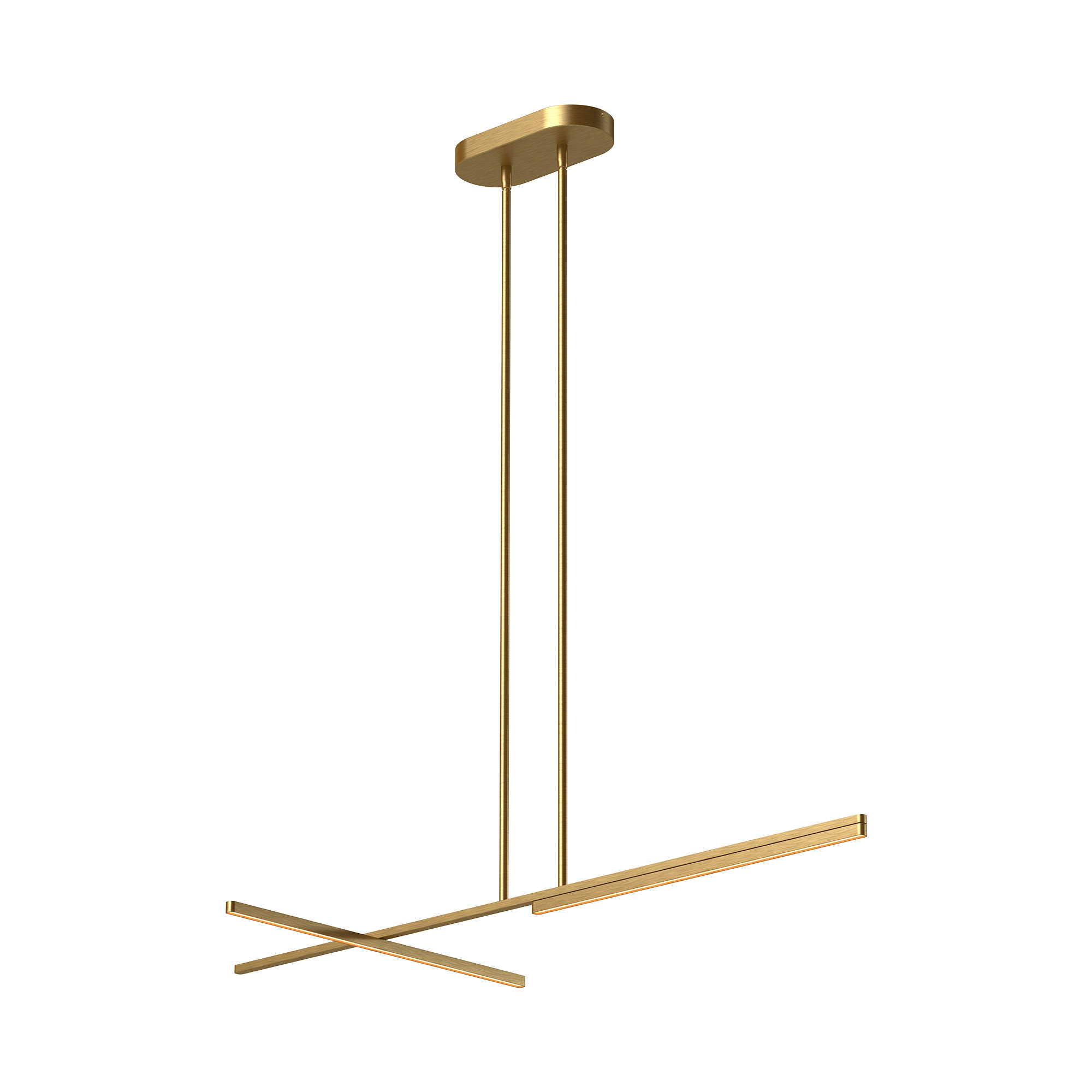 Photos - Chandelier / Lamp Shift Kuzco Lighting LP28748-UNV  49" Wide LED Linear Pendant Brushed Gold Indoor Lighting Pendants LP28748-BG-UNV 