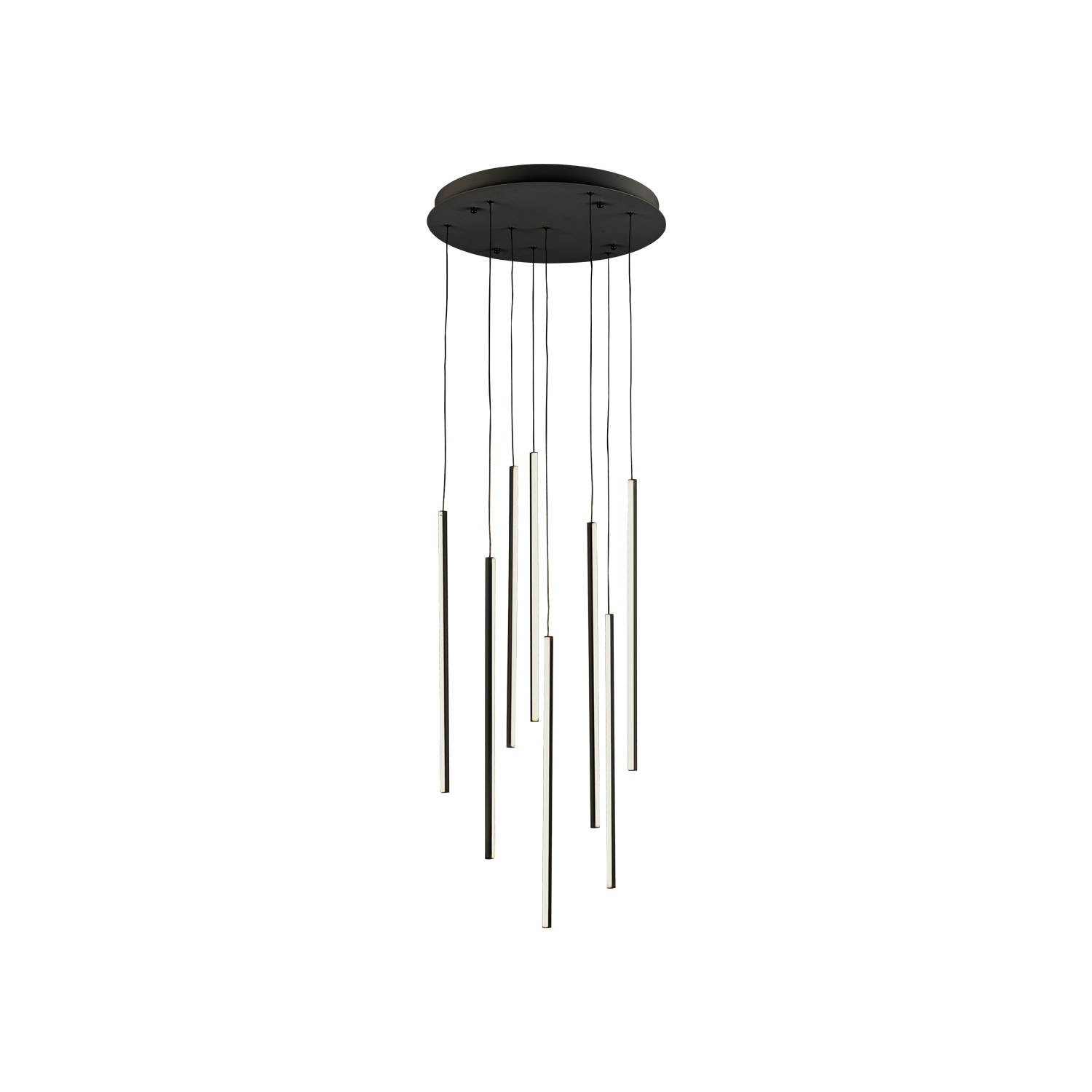 Photos - Chandelier / Lamp Wide Kuzco Lighting MP14919-UNV-10 Chute 19"  LED Abstract Multi Light Pendant Black Indoor Lighting Pendants MP14919-BK-UNV 