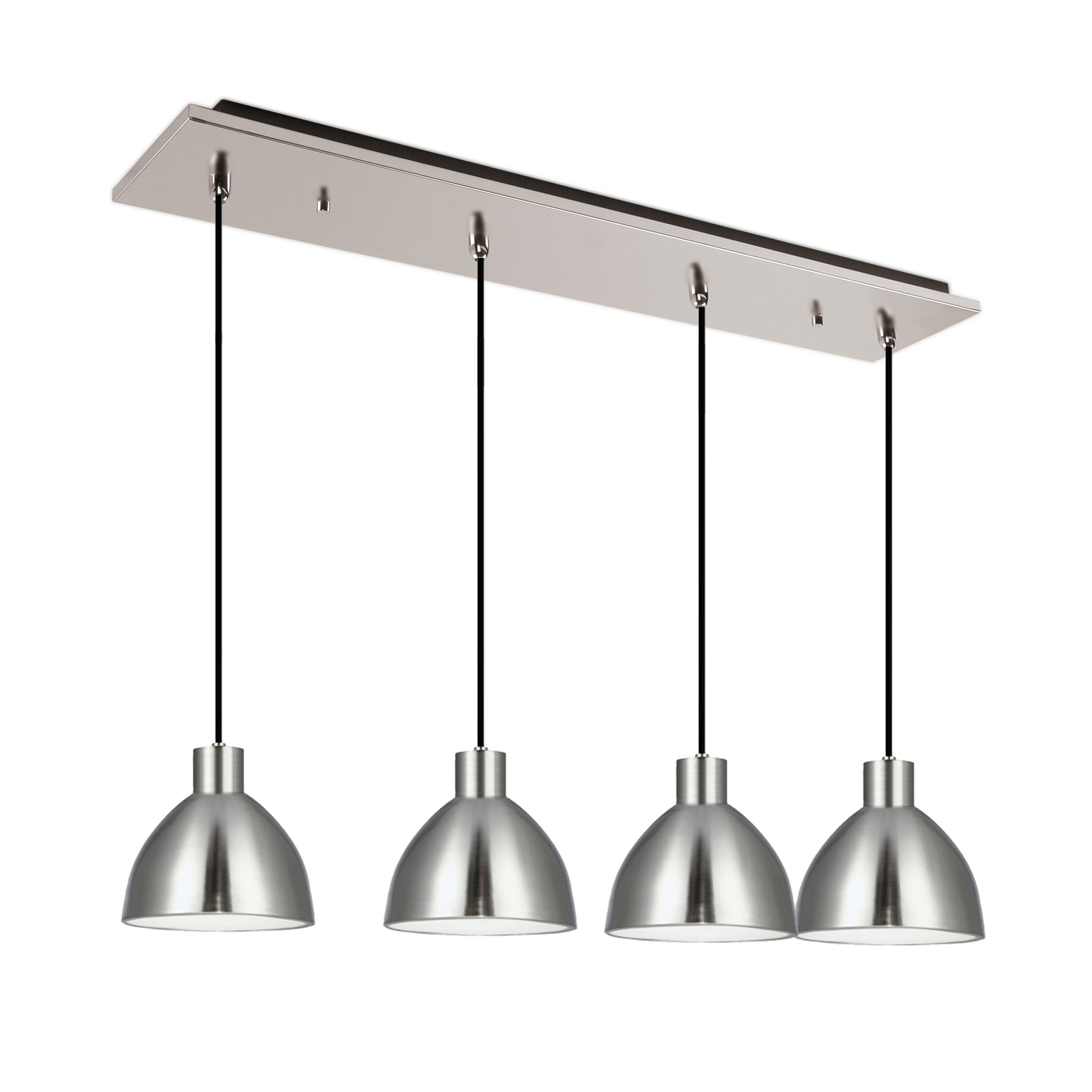 Photos - Chandelier / Lamp CHROMA Kuzco Lighting MP1706-04  29" Wide Linear Chandelier Brushed Nickel Indoor Lighting Chandeliers MP1706BN-04 
