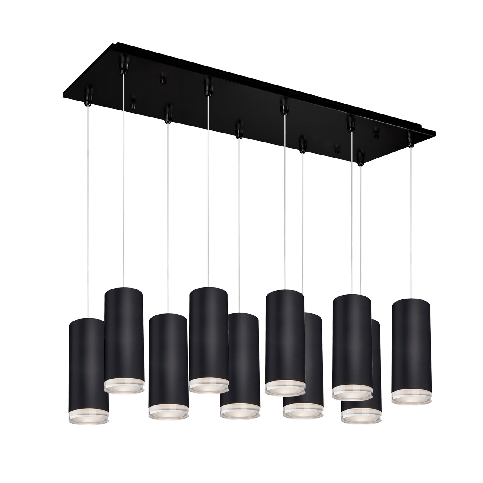 Photos - Chandelier / Lamp Cameo Kuzco Lighting MP401431-10 27" Wide Lantern Chandelier Black Indoor Lighting Chandeliers MP401431BK-10