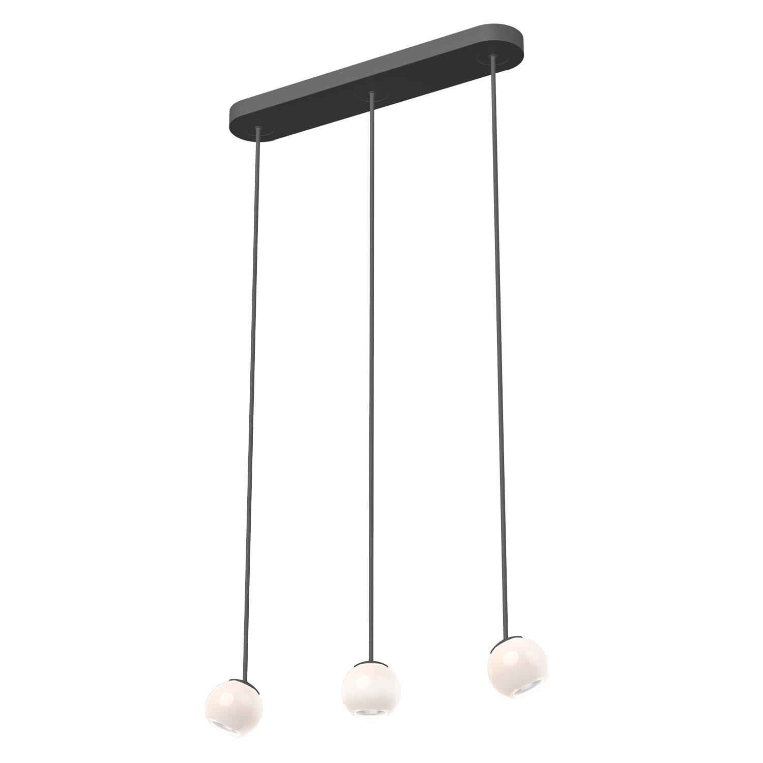 Photos - Chandelier / Lamp Kuzco Lighting MP47613 Europa 3 Light 25" Wide LED Linear Pendant Black Indoor Lighting Pendants MP47613-BK