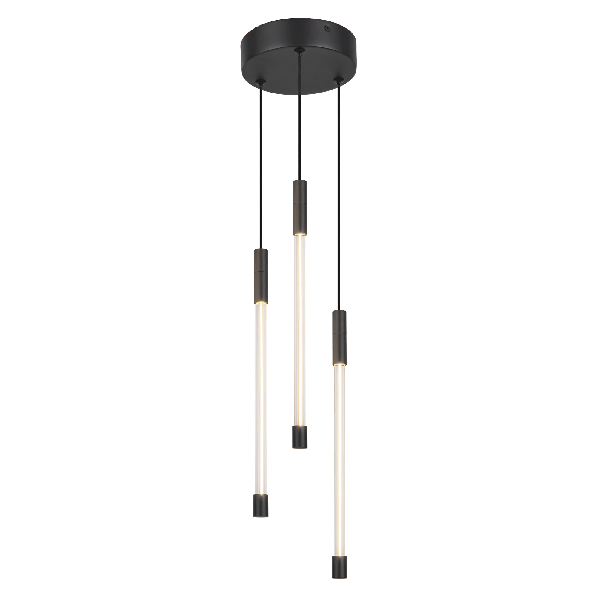 Photos - Chandelier / Lamp Multi Kuzco Lighting MP75213-UNV Motif 13" Tall 3000K LED Suspension  Pendant Light Black Indoor Lighting Pendants MP75213-BK 