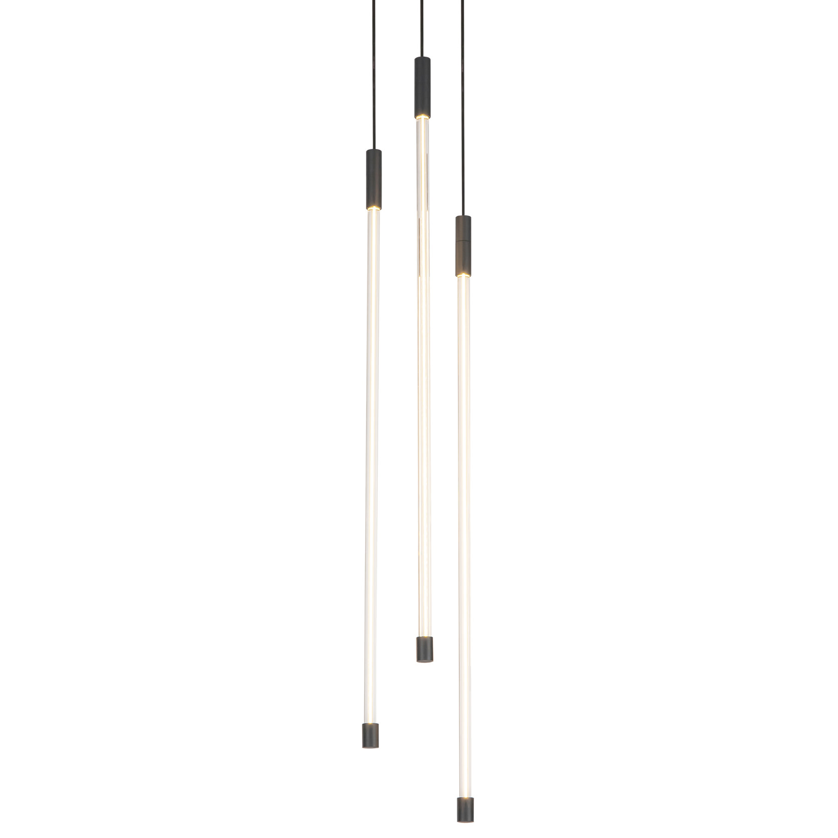 Photos - Chandelier / Lamp Multi Kuzco Lighting MP75227 Motif 6" Wide LED  Light Pendant with 27" Tall Clear Glass Shades Black Indoor Lighting Pendants 