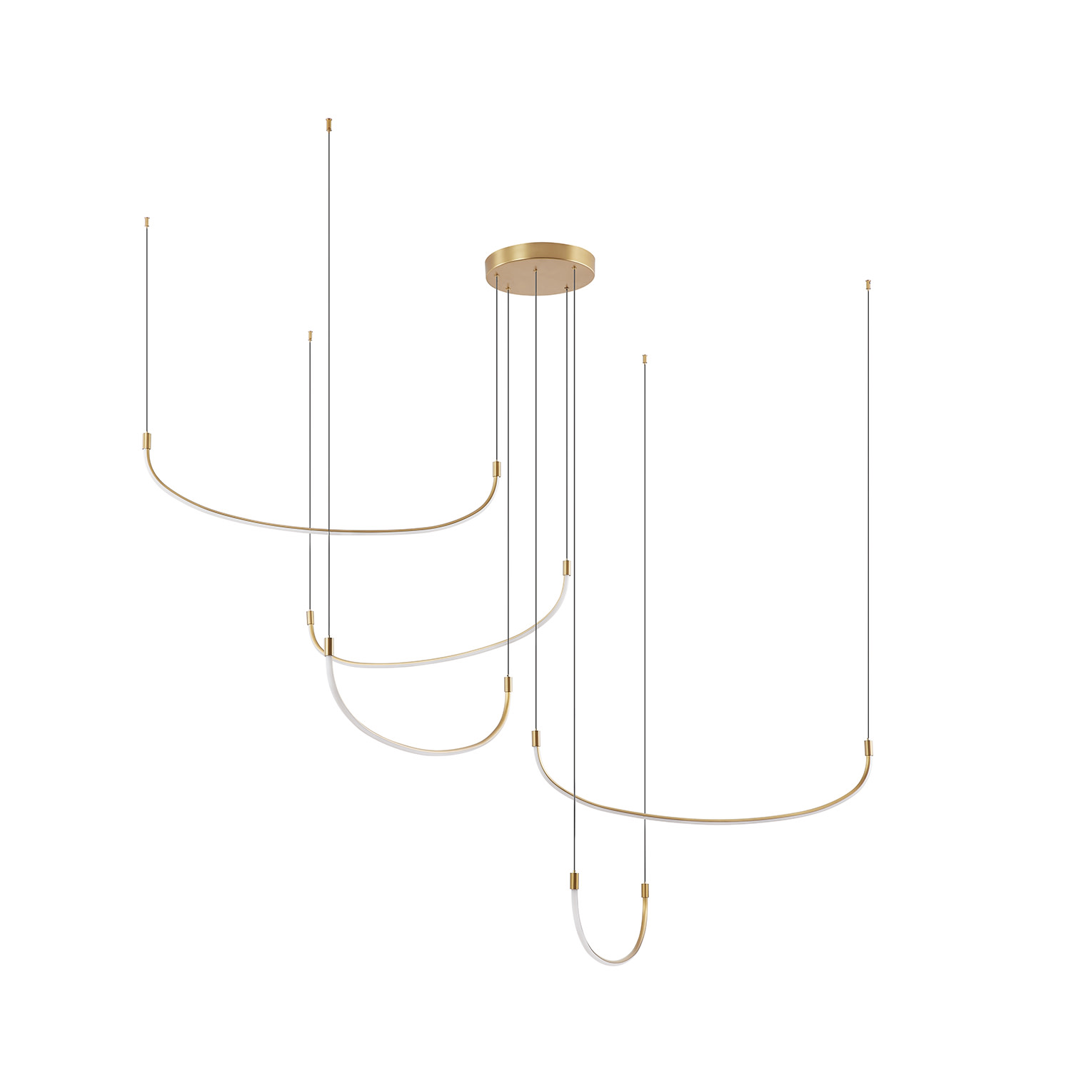Photos - Chandelier / Lamp Wide Kuzco Lighting MP89570-UNV Talis 71"  LED Suspension Linear Pendant Brushed Gold Indoor Lighting Pendants MP89570-BG-UNV 