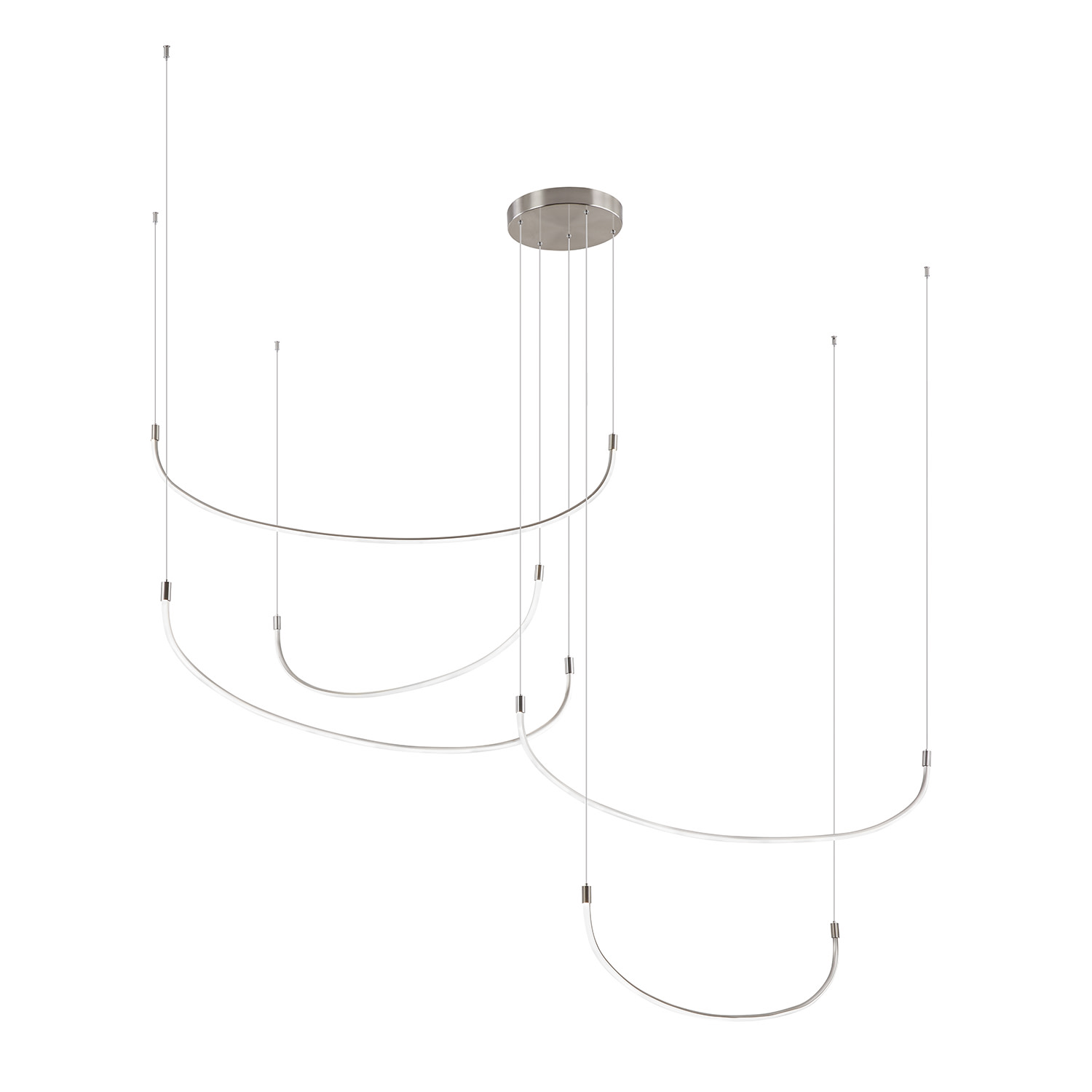 Photos - Chandelier / Lamp Wide Kuzco Lighting MP89590-UNV Talis 91"  LED Suspension Linear Pendant Brushed Nickel Indoor Lighting Pendants MP89590-BN-U 
