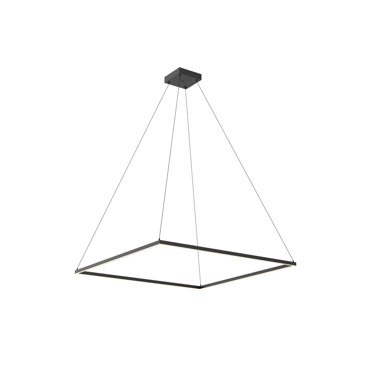 Photos - Chandelier / Lamp Wide Kuzco Lighting PD88148-UNV-10 Piazza 48"  LED Suspension Pendant Black Indoor Lighting Pendants PD88148-BK-UNV-010 
