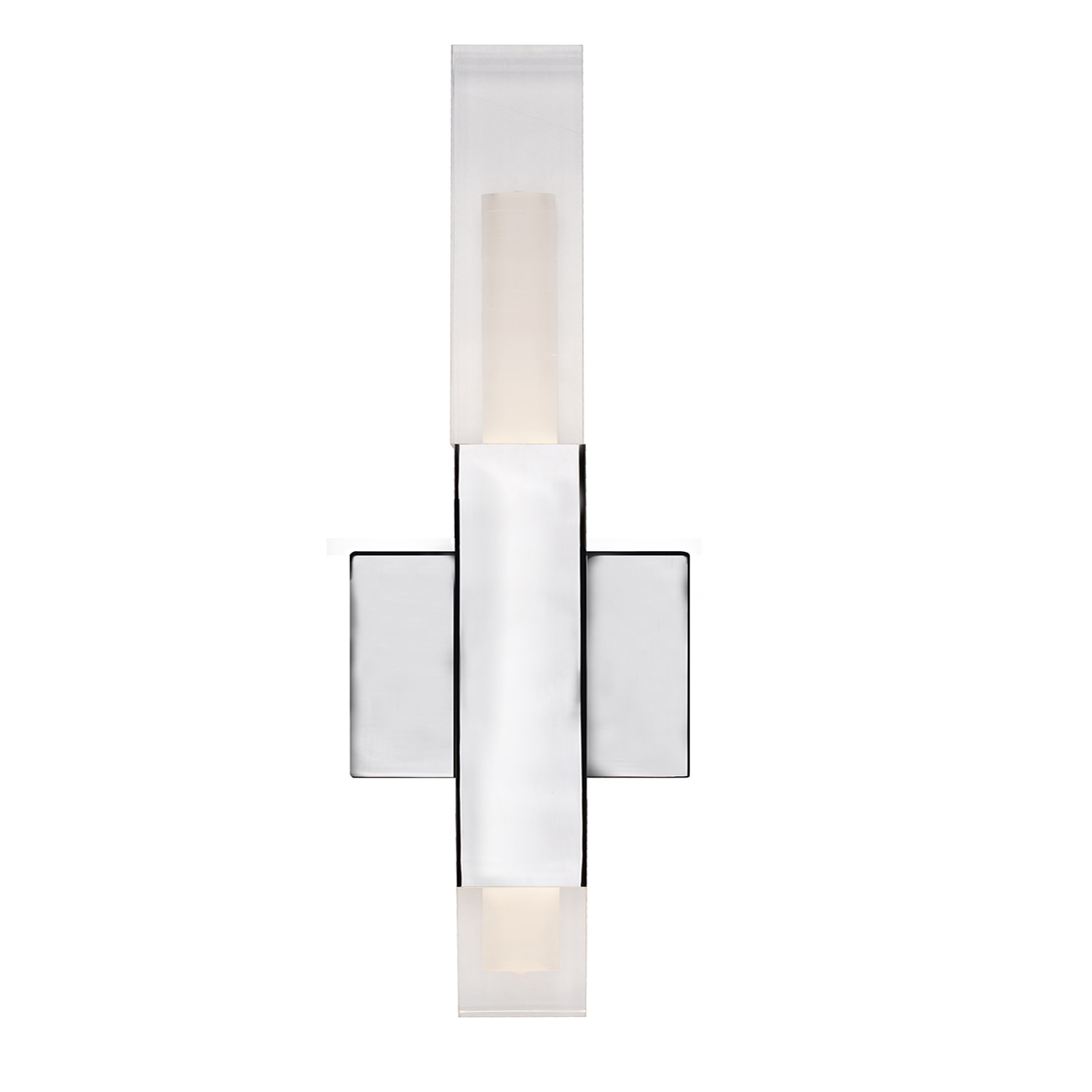 Photos - Chandelier / Lamp Kuzco Lighting WS53318 Martelo 2 Light 18" Tall LED Wall Sconce Chrome Indoor Lighting Wall Sconces WS53318-CH