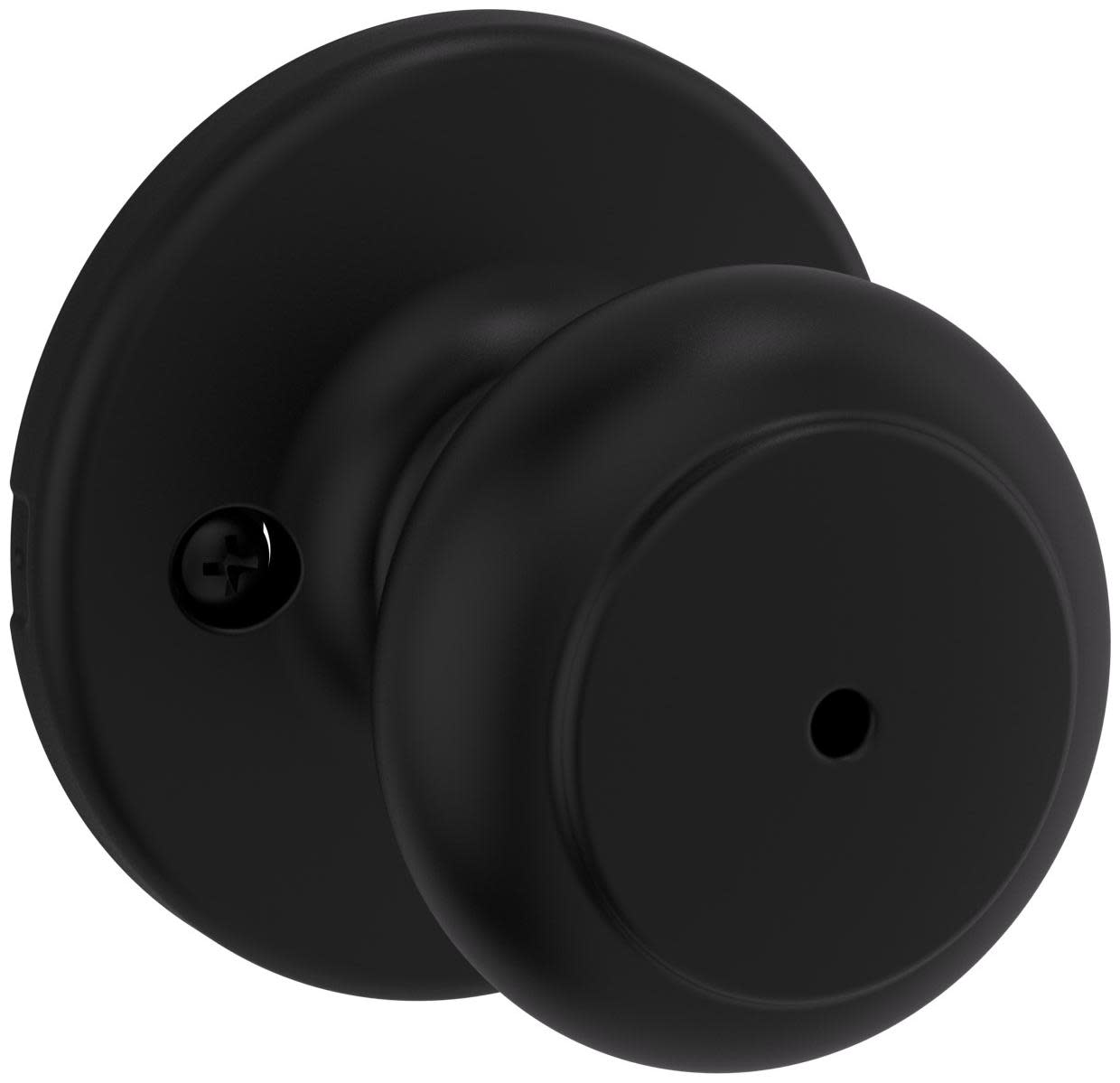 Photos - Door Handle Hardware Kwikset 300CV Cove Privacy Door Knob Set Matte Black Door  Door Knobs Privacy Door Knobs 300CV-514 