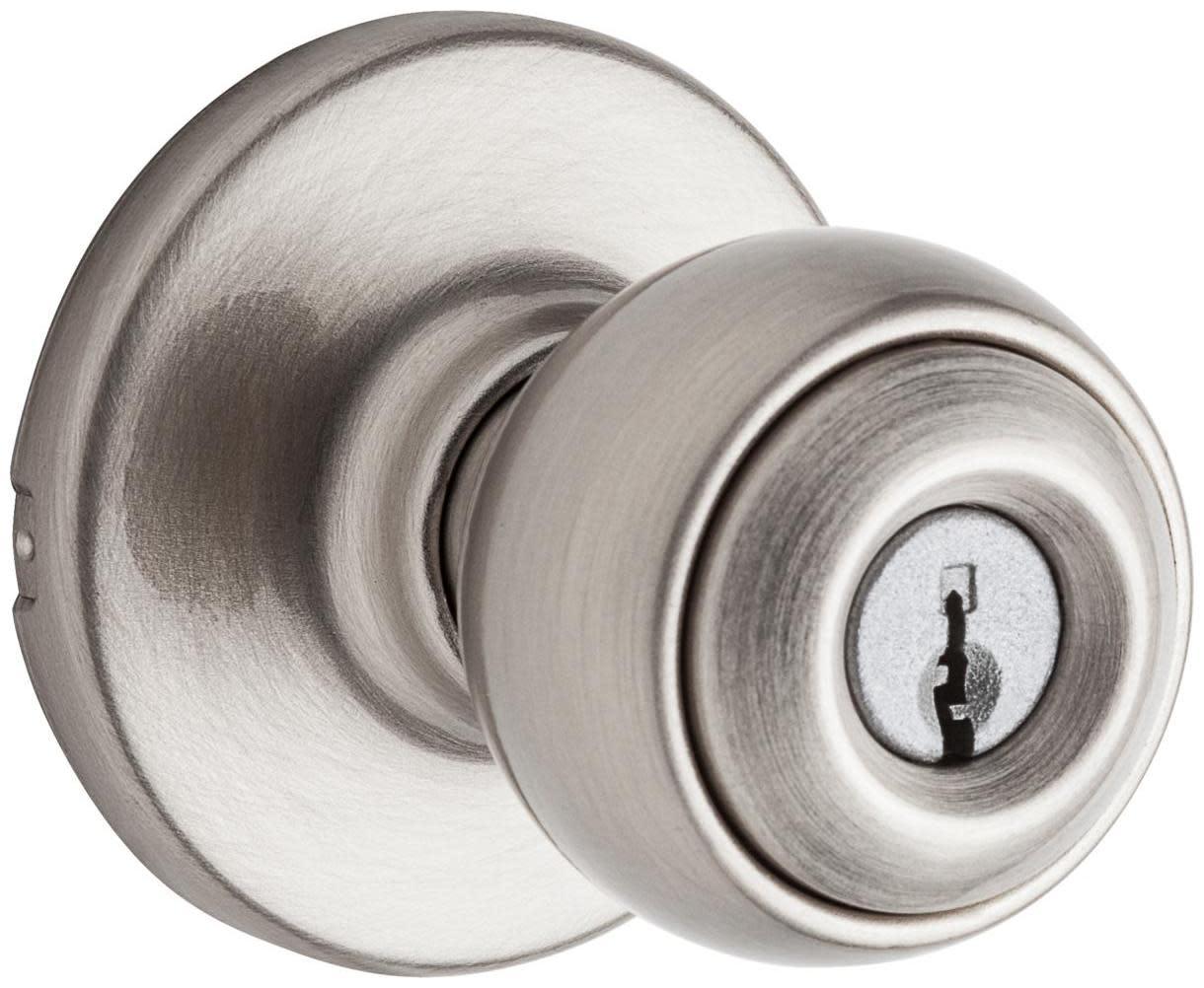 Photos - Door Handle Security Kwikset  Series Polo Single Cylinder Keyed Entry Door Knobset - Satin Nickel - 400P-15V1 400P-15 