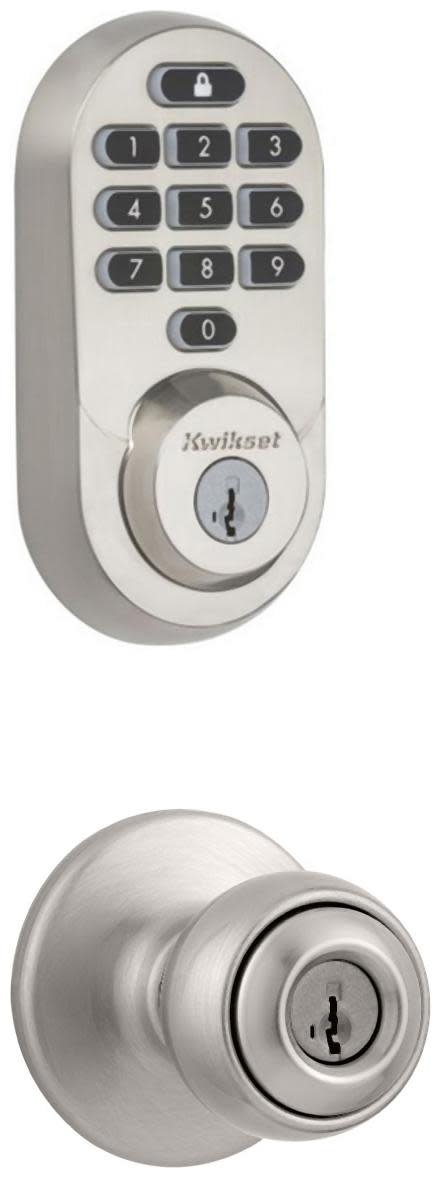 Kwikset 400P-938WIFIKYPD-S Polo Single Cylinder Keyed Entry Knob Set and Electronic Keyless Entry Deadbolt Combo Pack with SmartKey from the Halo