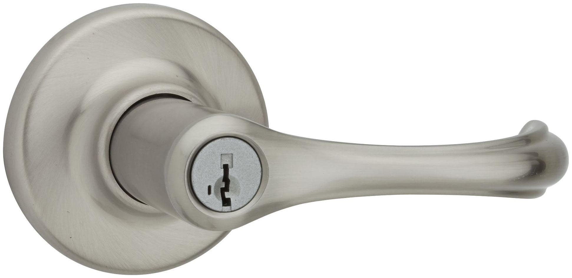 Photos - Door Handle NICKEL Kwikset 405DNL-S Dorian Keyed Entry Door Leverset with SmartKey Satin  Door Hardware Door Levers Keyed Entry Door Leve 