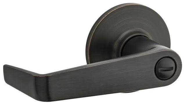 Photos - Door Handle Carson Kwikset 408CNL  Grade 3 Privacy Door Lever Set Venetian Bronze Door Hardware Door Levers Privacy Door Levers 408CNL-11 