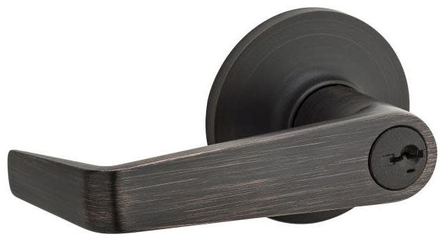 Kwikset 439CNLSMT Carson Grade 3 Storeroom Door Lever Set with SmartKey Venetian Bronze Commercial Door Hardware Door Levers Keyed Entry Door Levers
