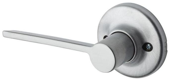 Photos - Door Handle Hardware Kwikset 488LRL-LH Ladera Left Handed Non-Turning One-Sided Dummy Door Lever Satin Chrome Door  Door Levers Dummy Doo 