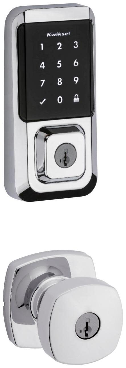 Kwikset 740AYKMDT-939WIFITSCR-S Arroyo Single Cylinder Keyed Entry Knob Set and Electronic Keyless Entry Deadbolt Combo Pack with SmartKey from the