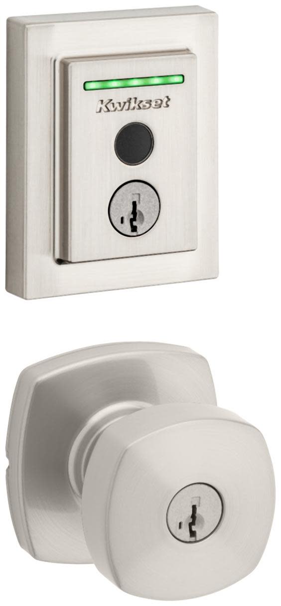 Kwikset 740AYKMDT-959CNTFPRT-S Arroyo Single Cylinder Keyed Entry Knob Set and Electronic Keyless Entry Deadbolt Combo Pack with SmartKey from the