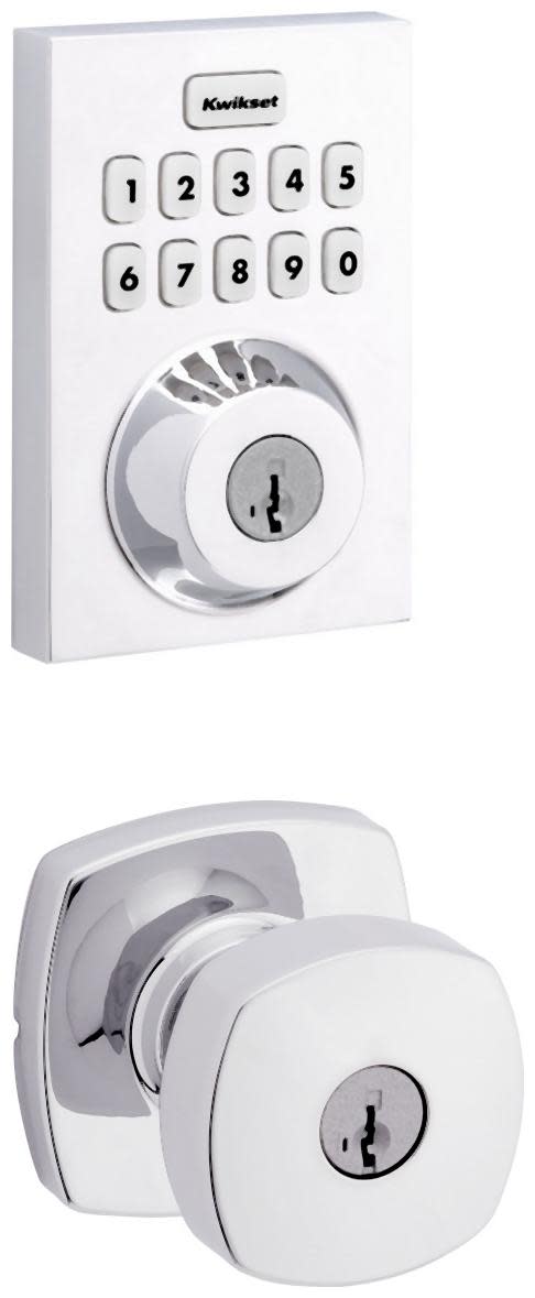 Kwikset 740AYKMDT-620CNTZW700-S Arroyo Single Cylinder Keyed Entry Knob Set and Electronic Keyless Entry Deadbolt Combo Pack with SmartKey from the