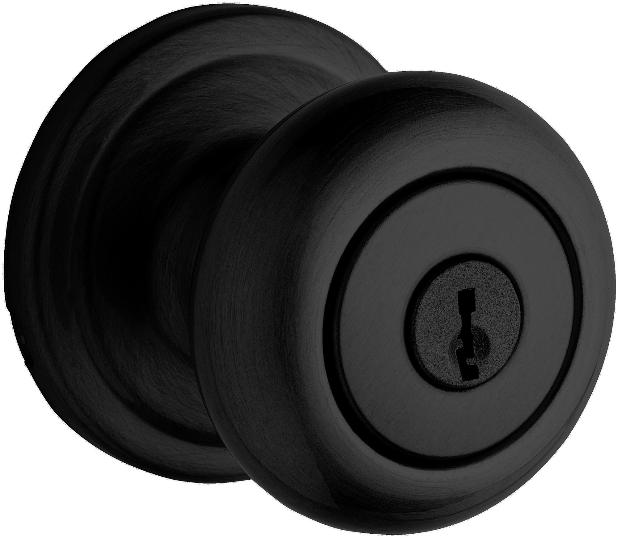 Photos - Door Handle iRon Kwikset 740H Signature Series Hancock Keyed Entry Single Cylinder Knobset  Black Door Hardware Door Knobs Keyed Entry Do 