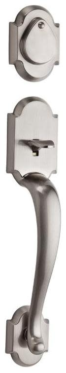 Kwikset 800AUHLIP-S.STRKP Austin Sectional Single Cylinder Keyed Entry Exterior Pack Handleset with SmartKey Satin Nickel Door Hardware Handlesets
