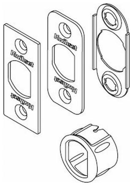 Kwikset 81844 RC/SC/DI 6-Way Deadlatch Service Kit Matte Black Catches and Latches Door Latches Deadlatch