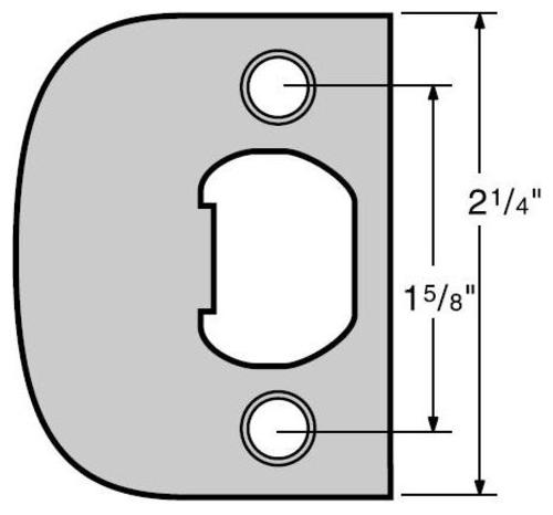 Photos - Door Lock LIP Kwikset 83437 Full  Square Corner Strike Polished Brass Hardware Accessories and Parts Door Hardware Parts Strike Plates 