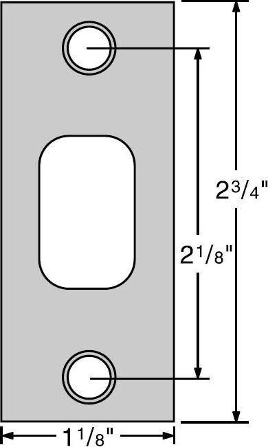 Photos - Door Lock Deadbolt Kwikset 85278 Square Corner  Strike Plate Polished Chrome Hardware Accessories and Parts Door Hardware Parts Strike 