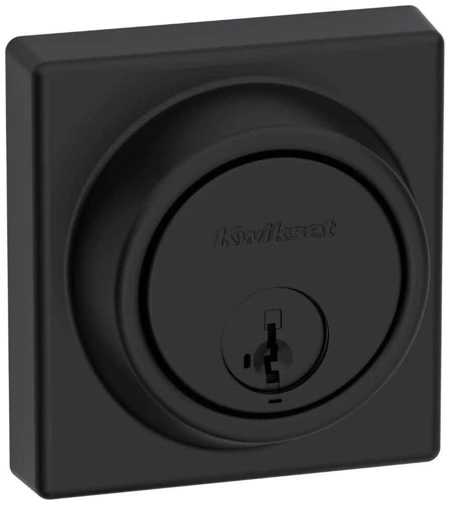 Kwikset CP816SQT Key Control Single Cylinder Keyed Entry Deadbolt with SmartKey - Pack of 6 Matte Black Door Hardware Deadbolts Keyed Entry Deadbolts